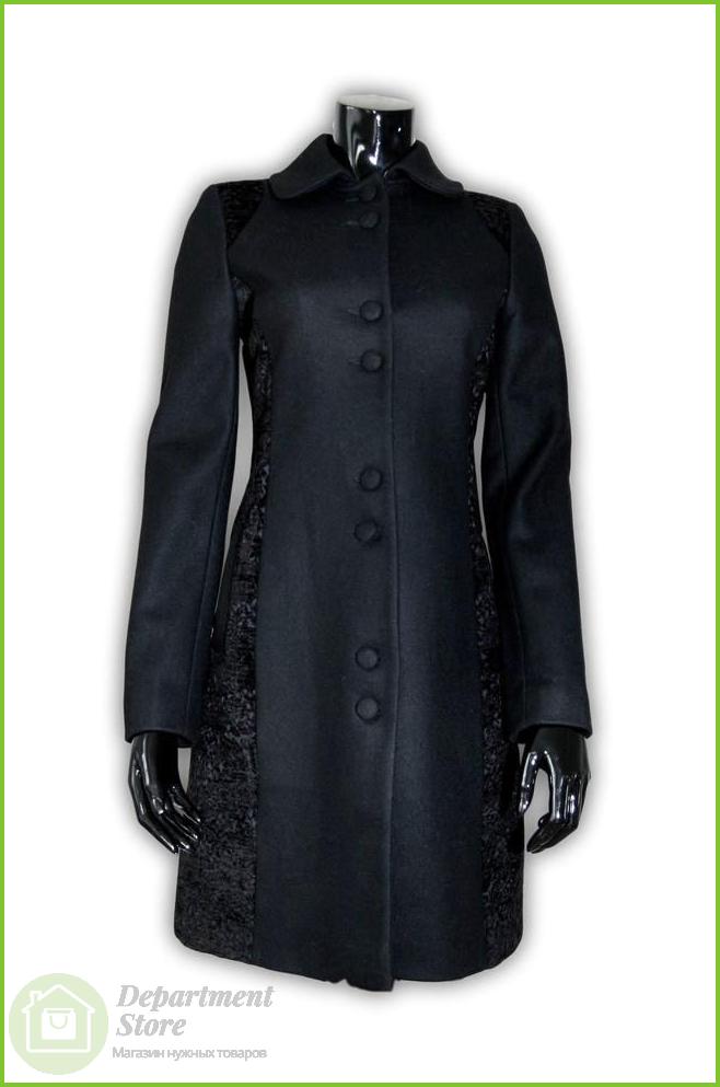 Пальто женское NAF NAF, ткань чёрная UHNH27D-NOIR, вид 1