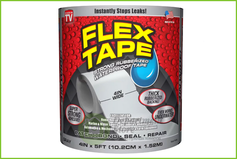 Сверхсильная клейкая лента Flex Tape, 10 x 152 см, цвет белый, в 1