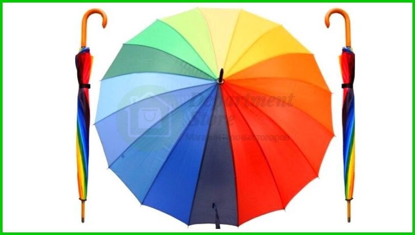 Зонт-трость Радуга, диаметр 85 см