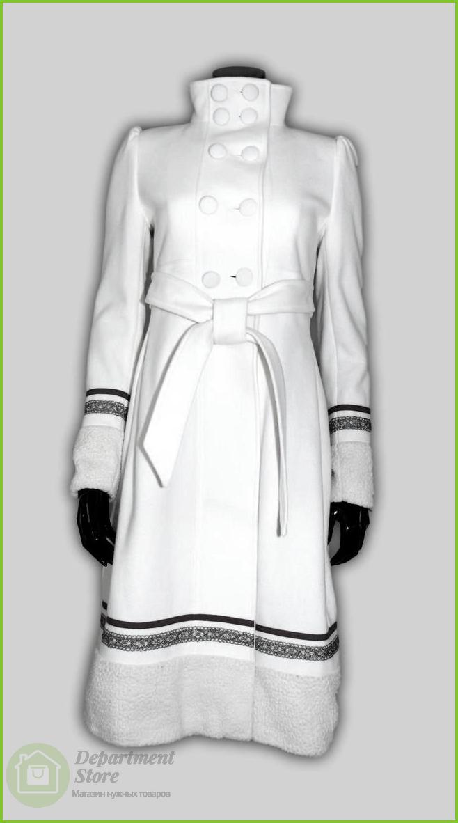 Пальто женское  NAF NAF UHNH26D-ECRU, ткань молочная, вид 1