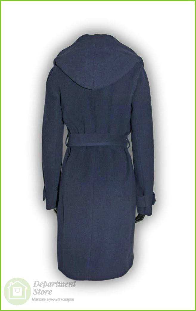 Женское Пальто NAF NAF UHNH49D BLUE-OBSCUR, ткань тёмно-синяя, вид 4
