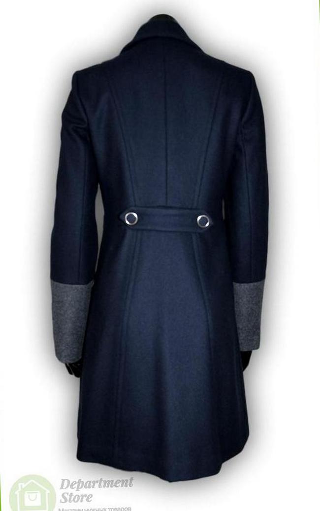 Пальто женское NAF NAF UHWH32D-BLEU-OBSCUR, ткань тёмно-синяя, вид 4