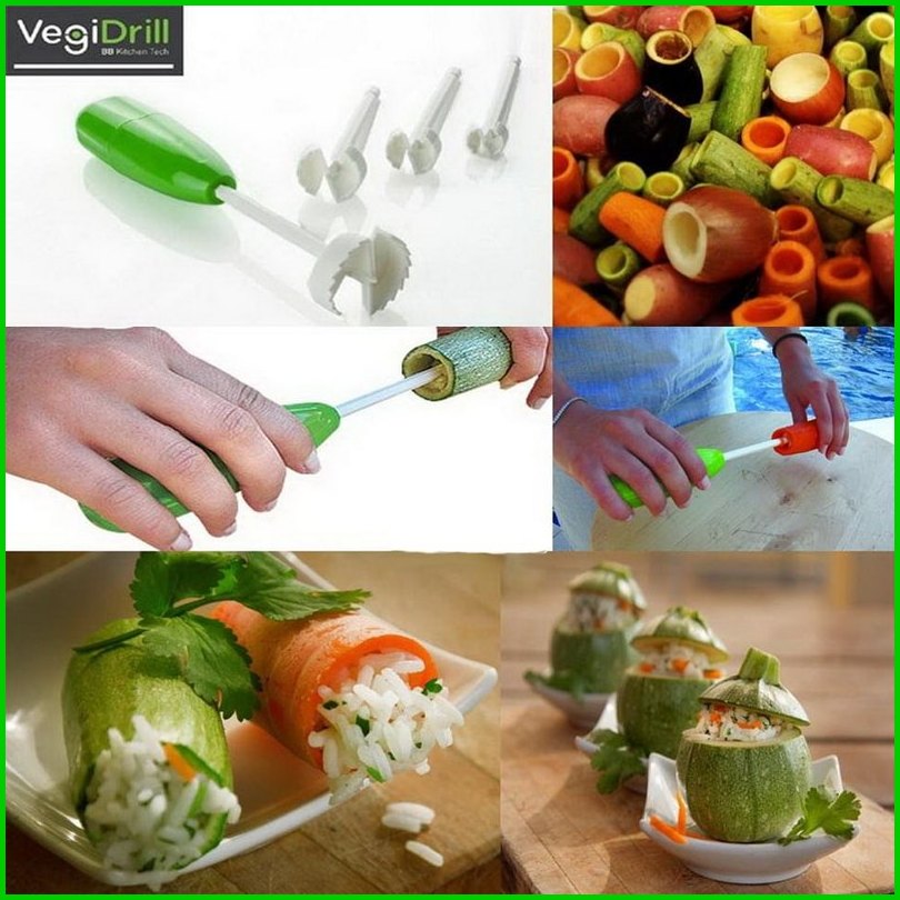 Бур для фаршировки овощей и фруктов Vege Drill-5