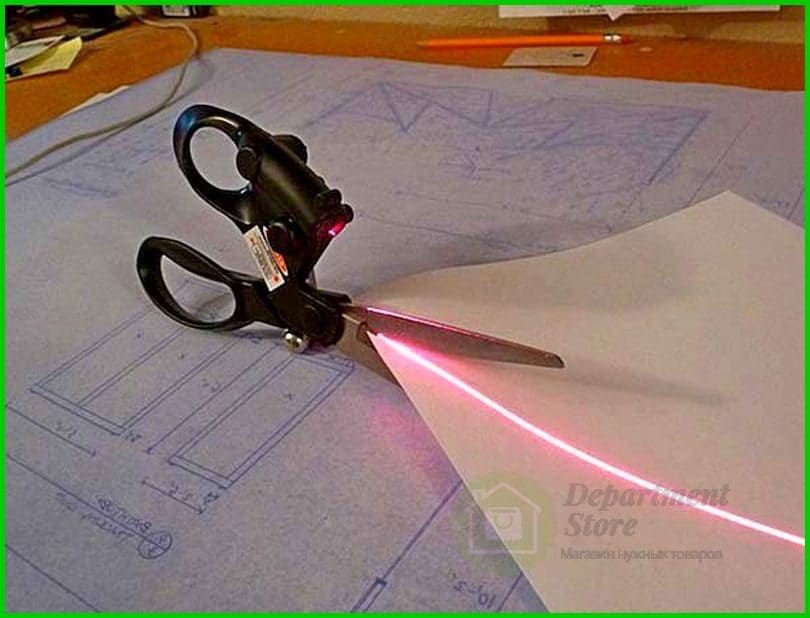 Ножницы с лазерным указателем Laser Scissors | Оплата при получении | Доставка по Москве и всей России