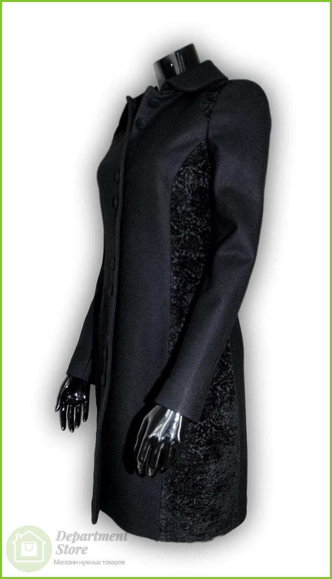 Пальто женское NAF NAF, ткань чёрная UHNH27D-NOIR, вид 2