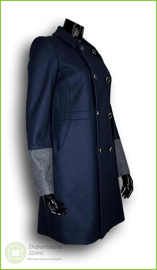 Пальто женское NAF NAF UHWH32D-BLEU-OBSCUR, ткань тёмно-синяя, вид 3