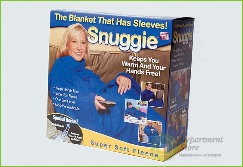 Плед-одеяло с рукавами Snuggie, 2 в 1, вид 2